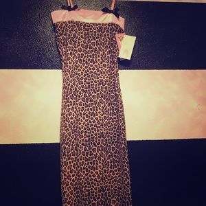 Sexy Leopard Cheetah Slip Dress Lolita Pinup Girl